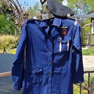 Vintage Canadian Girl Guides Uniform with Belt and Cap